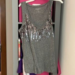 Two express tank tops with sequins